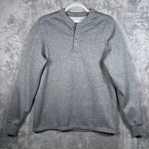 Chubbies Grey Fleece Henley Pullover Sweatshirt Small